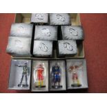 Twelve White Metal DC Comics Character Model Figures, all Pieceworks Editions, including Mirror