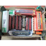 Fourteen ''OO'' Gauge/4mm Kit Built and/or Repainted Coaches; various liveries, including a ''M.A.