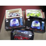 Three Corgi 1:50th Scale 'Nine Double Nine' Diecast Model Fire Service Vehicles, including #