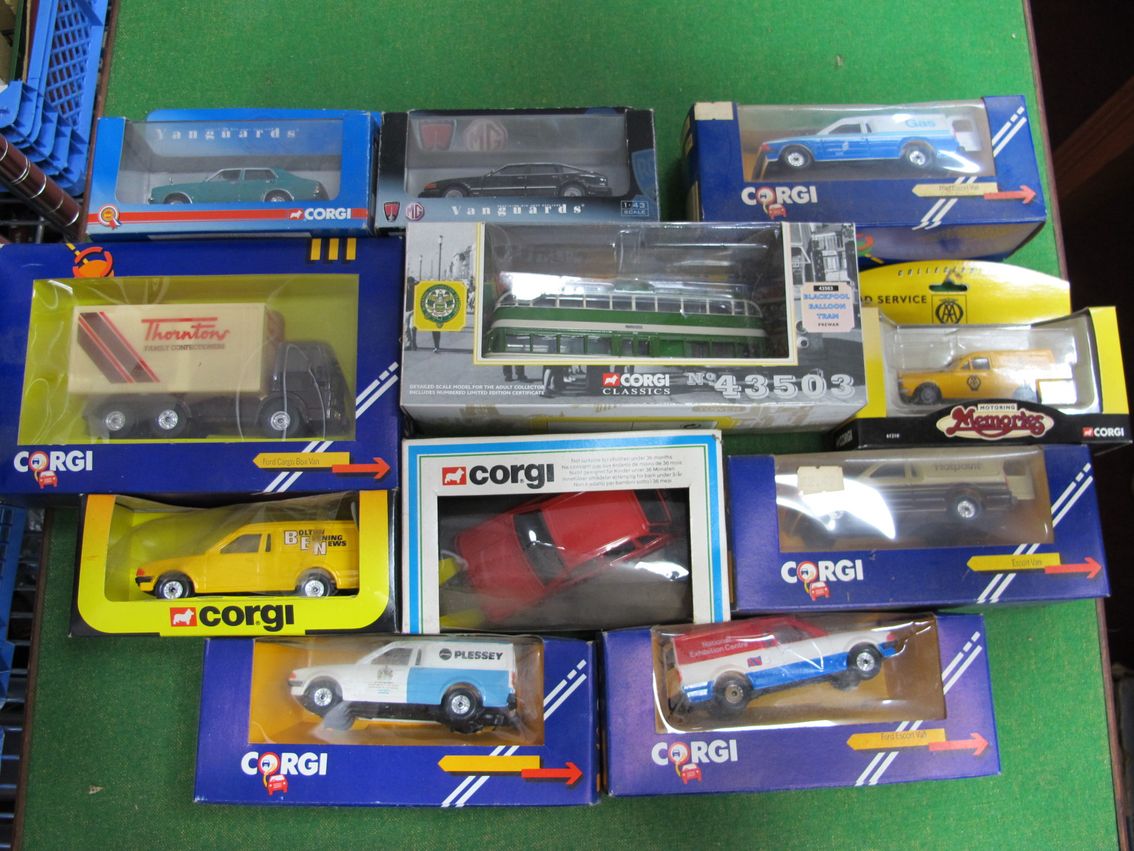 Eleven Diecast Model Vehicles, by Corgi, Vanguards including #VA 06309 Morris Marina 1300 Super