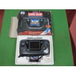 Sega Game Gear Portable Video Game System, instruction manual, Sonic The Hedgehog game, cartridge,