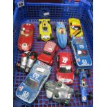 Eleven 1960's and Later Racing Slot Cars, by Scalextric and others, all playworn.