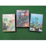Three Phillips Videopac Games Cartridges, comprising of (4) Air Sea War Battle (2) pairs, Space