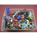 A Quantity of Modern Plastic Action Figures, by Hasbro, Bandai and other, playworn.