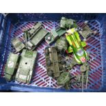 A Small Quantity of Playworn Dinky Diecast Model Vehicles, mostly military.