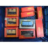 Nine ''OO'' Gauge/4mm Boxed Items of Rolling Stock, by Hornby, Triang and Wrenn, Bolster wagons,