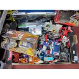 A Quantity of Transfomers Toy Model Robots, Vehicles, spares or repair, some complete items noted.