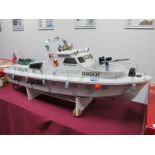 A Kit Built R/C Model of a Coastguard First Patrol Boat, "Tracker", glass fibre hull, battery