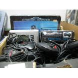 Sega Game Gear Gaming Console, several controllers, boxed arcade power stick, cables, Sonic The