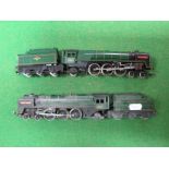 Two Hornby "OO"Gauge/4mm Britannia Class 4-6-2 Steam Locomotives and Six Wheel Tenders, BR green "
