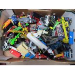 A Quantity of Diecast Vehicles, by Corgi, Matchbox and others, all playworn.