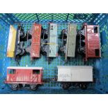 Seven Hornby 'O' Gauge/7mm Post War Unboxed Items of Rolling Stock, three Open Wagons, "Trinidad"