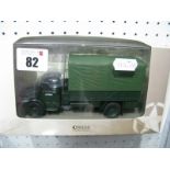 Atlas Edition 1:43rd Scale Diecast Model Military Bedford Truck, boxed (sellotape repair to box),