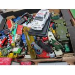 A Quantity of Diecast Model Vehicles, by Matchbox, Tri-ang, Lledo, Corgi and other, playworn.