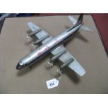 A 1960's Battery Operated Tinplate Aircraft, by Marx, although Made In Japan, sign written - '