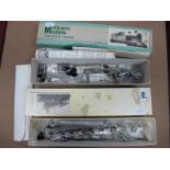 Two ''OO'' Gauge/4mm Part Completed Boxed White Metal Steam Locomotive and Tender Kits; a