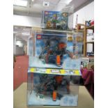 Three Lego City Shop Display Units, including #60192 Artic Ice Crawler, (2) #60171 Mountain