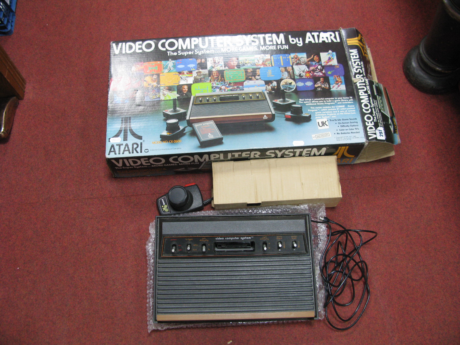 Atari CX2600 Video Computer System (Circa Early 1980's), two gaming paddles, welcome to Atari owners