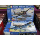 Two Revell 1:32nd Scale Plastic Model Kits, comprising of #04688 Arado AR 196 A-3 seaplane, #04711