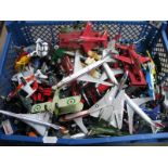 A Quantity of Diecast Model Aircraft, vehicles by Lintoy, Matchbox, Corgi, Dinky and other,