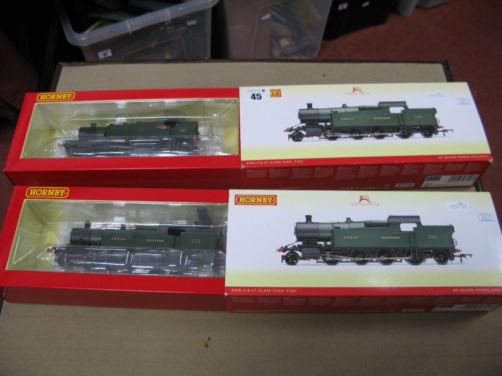 Two Hornby Ref R3127 "OO" Gauge/4mm G.W.R Tank Steam Locomotives, for spares or repair, one