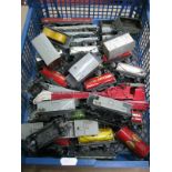 Eighteen Hornby Dublo Items of Unboxed 3 Rail Rolling Stock, tank wagons (five), box vans, bogie