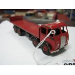 Dinky Toys No 503 Foden Flat Truck with Tailboard, 1st type cab, red cab and flatbed, no hook, black