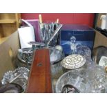 B.F.A Jemima Puddleduck, XIX Century inlaid mahogany box, Webb glass fruit bowl, other glassware,