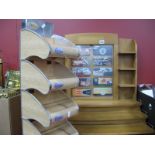 Cadbury's Four Tier Display Rack, 17cm wide, wooden display unit 60cm high. (2)