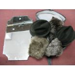 Dunn & Co Gent's Hats, fur stole, hat box, mirror.