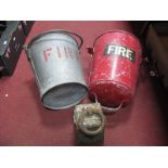 Two Galvanized Fire Buckets, 28lb weight, Winder.