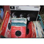 A Mixed Collection of L.P's and 45 RPM's, to include The Beatles, Hollies, Doors, Bill Haley,