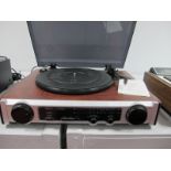Audio: A Technosonic MT-PH02 Turntable Record Player and FM Radio. Untested, sold for parts only.