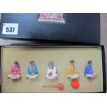 Beatles Interest: A set of Beatles white metal figures to include The Four Beatles and Indian Holy