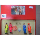 Beatles Interest: A Set of four Beatles white metal figures, Sgt Peppers Lonely Hearts Club Band