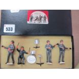 Beatles Interest: A set of four Beatles white metal figures, boxed.