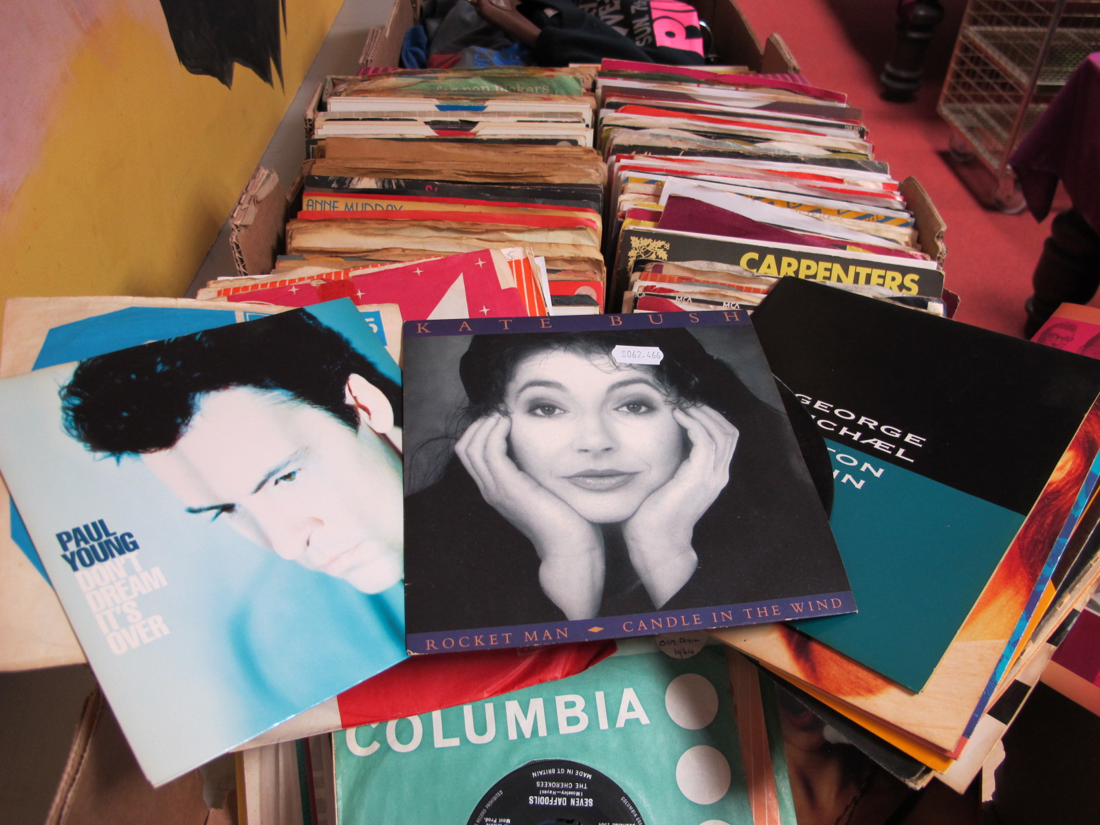 A Mixed Collection of 7'' Singles, to include, Kate Bush, Status Quo, Carpenters, Sheena Easton,