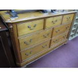 Boissigny Sideboard, with three rail small and two banks, each of drawers, 144cm wide.