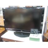 An LG Television, digital DV 3, screen 93 x 53cm, with remote, lead and manual.
