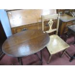 1920's Oak Occasional Table, with a oval top on barley twist supports; together with an early XX