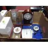 Three Modern Mantel Clocks, boxed; a "London Clock" clock and a modern "London Clock" digital