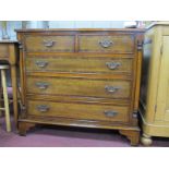 XVIII Century Style Mahogany Chest of Drawers, with a crossbanded top, two short drawers, three long