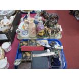 China Model Horses, (Melba etc), Staffordshire figures, other collectable items:- Two Trays