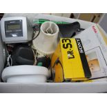 Sony Dream Machine, camera, lamps, iron, fan, etc; all untested: sold for parts only.