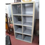 Grey Painted Open Shelf Unit, 76.5cm wide,