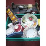 Wedgwood Jasper Pin Tray, Staffordshire 'Wentworth' tea ware, wristwatch, empty watch boxes, cat