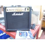 Marshall 15 DFX Speaker and Amp, Bosch drill, untested: sold for parts only.