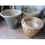 Garden Planters, ranging in various sizes 30cm, 32cm, 27cm, 21cm high.