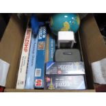 Glove, microscope, jigsaw puzzles, Nintendo DS, etc:- One Box