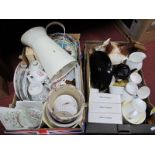 Minton Dishes, planters, teaware, pottery hen on nest, coasters etc:- Two Boxes